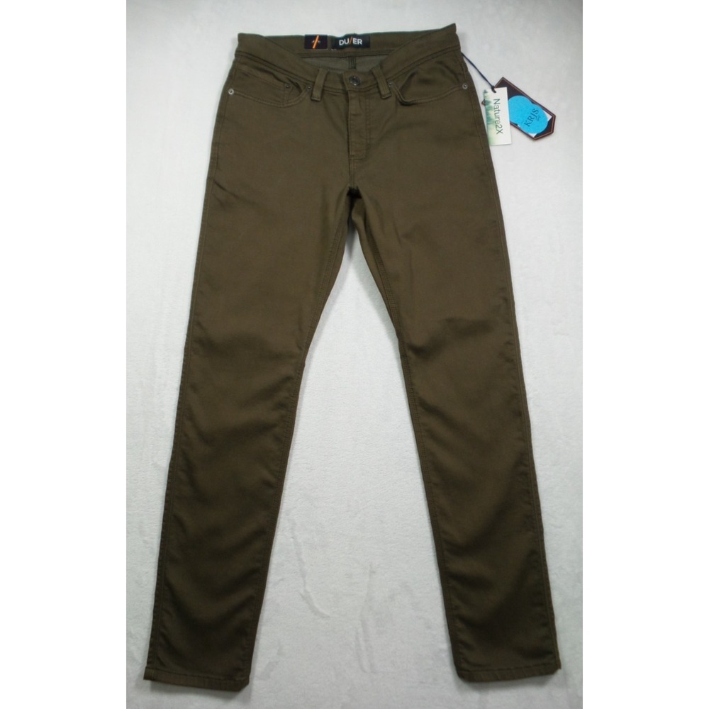 DUER DU/ER Pants Mens Size 30 x 32 Green N2X No Sweat Slim Fit Stretch NWT